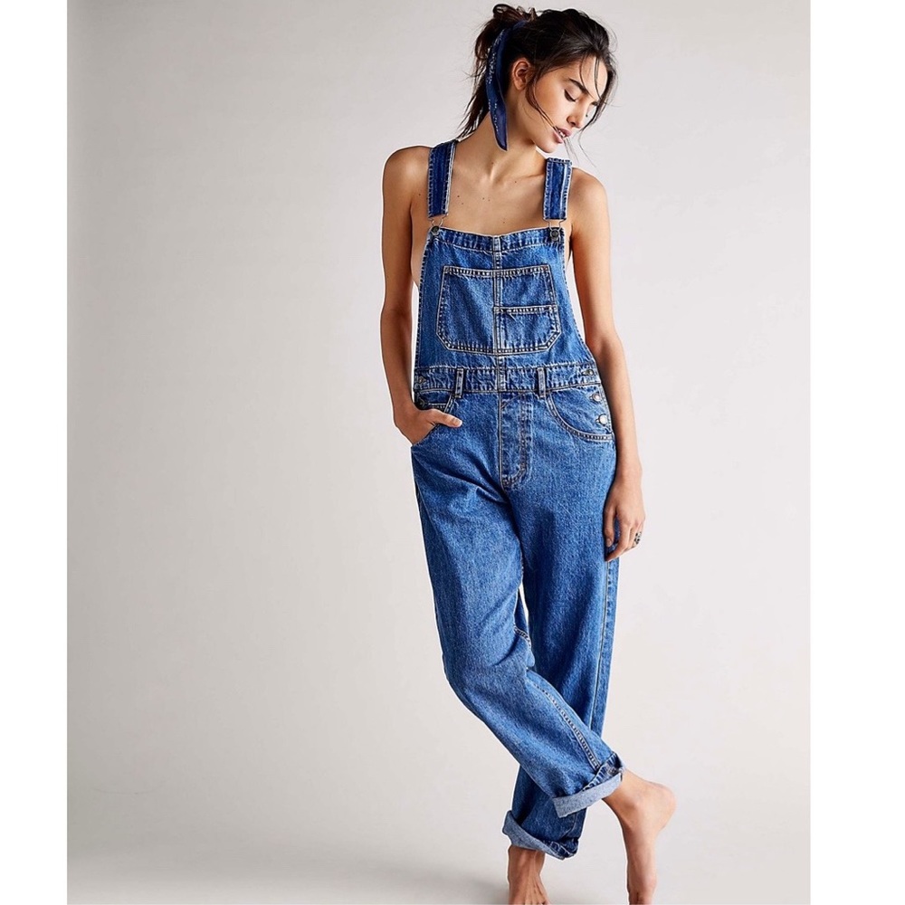 Free People Ziggy Overalls NWT - M Color: Sapphire